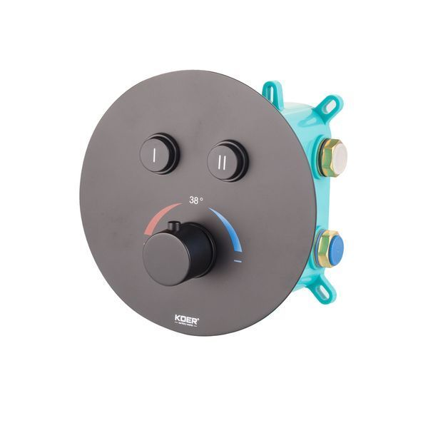 Встраиваемая душевая система с термостатом Koer KB-67012-05 (Цвет черный) (KR4729) KR4729 фото