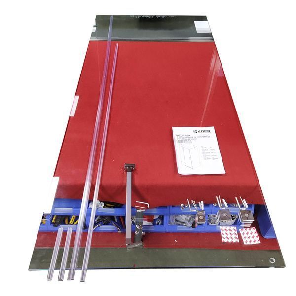 Боковая стенка для кабины Koer SR SW04-90x200-TR-01 прозрачное стекло Easy Clean 10мм, хром (KR5390) KR5390 фото