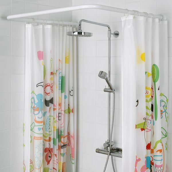 Штанга для шторки П-подібна універсальна Mixxus CRA-U-90x90x90 90x90x90cm, 90x180cm, 270cm (алюміній) (БЛІСТЕР) (AC3593) AC3593 фото