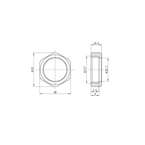 Переходник под евроконус с накидной гайкой Koer KA.A08F-20E - 20(2.8mm) x 3/4"F (KR4870) KR4870 фото