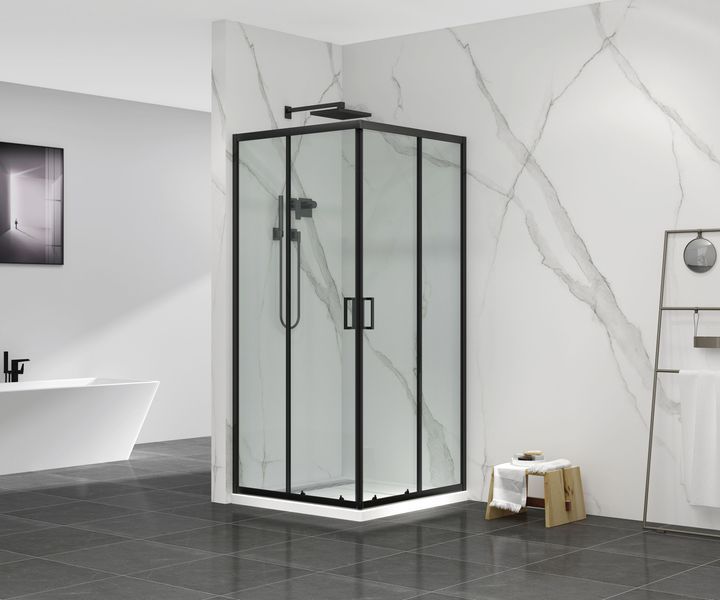 Душевая кабина без поддона Mixxus Premium DIVERSE SC02-90x90x195-TR Black прозрачное стекло 5мм (MI6862) MI6862 фото