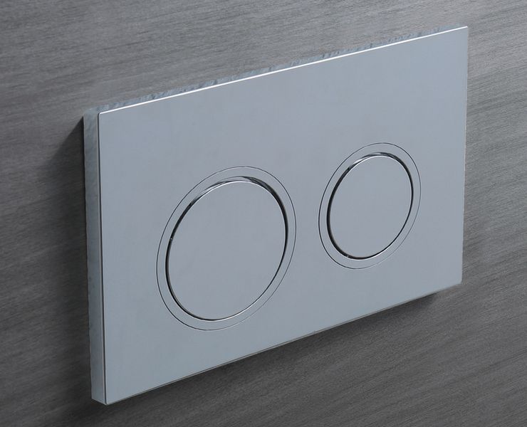 Панель змиву Koer KT-0605-01 220x140x12mm пластикова, кнопка кругла (KR5317) KR5317 фото