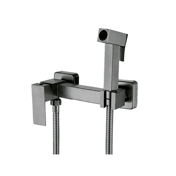 Смеситель настенный с гигиеническим душем Mixxus KUB-222 GRAPHITE из нерж.стали SUS304 (MI6846) MI6846 фото
