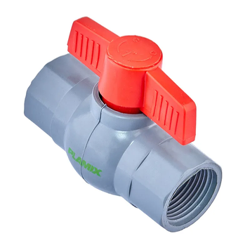 Кран кульовий Plamix PVF-1" FF PVC (PM0627) PM0627 фото