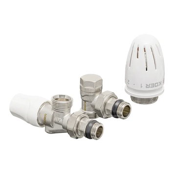 Комплект для подключения радиатора Koer SET-16 - 1/2"x3/4" (осевой) с термоголовкой НН (KR3179) KR3179 фото