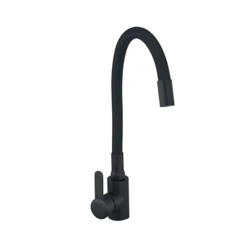 Смеситель для кухни с силиконовым. изл. Champion EZA-011 Black REFL.Black из нерж. стали (CH6457) CH6457 фото