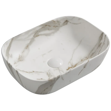 Раковина накладна MIXXUS PREMIUM DIVERSE-0114 MARBLE 455х325х135mm (MP6545) MP6545 фото