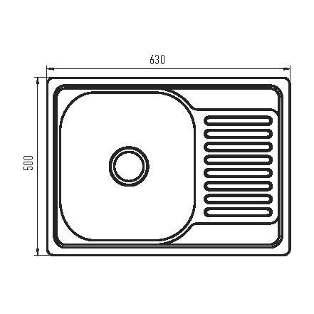 Мойка кухонная Zerix Z6350-08-180MD (micro decor) (ZS0572) ZS0572 фото