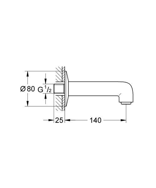 Излив для ванны Grohe BauClassic Neutral (13258000) 13258000 фото