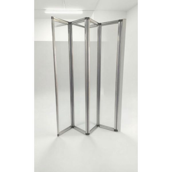 Шторки скляні на ванну складні Koer SR BS07-80x140-TR-01 прозоре скло Easy Clean 4мм, хром (KR5948) KR5948 фото