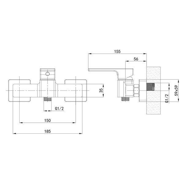 Змішувач для ванни Mixxus Premium DANTE 009 EURO White-Chrome (MI6795) MI6795 фото