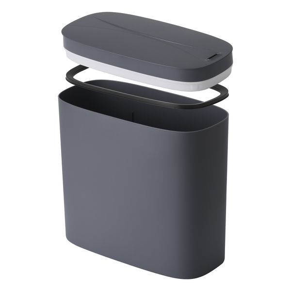Відро для сміття сенсорне овальне Mixxus Flat-TC0109 Graphite 9 л колір графіт (MI7075) MI7075 фото