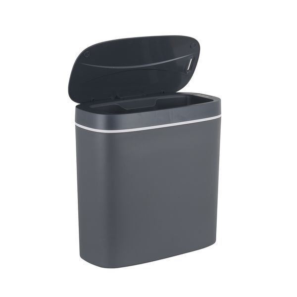 Відро для сміття сенсорне овальне Mixxus Flat-TC0109 Graphite 9 л колір графіт (MI7075) MI7075 фото