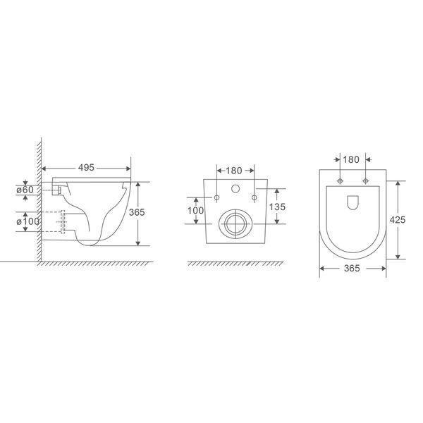 Комплект Grohe Set Унітаз ELLIPSE-0301-R + Інсталяція Grohe Rapid SL 38772001 (38772001ELLIPS0301R) 38772001ELLIPS0301R фото