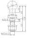 Куля для фаркопа Winterhoff KUB50 діаметр 50 мм 3500 кг (1860683) 1860683 фото 3