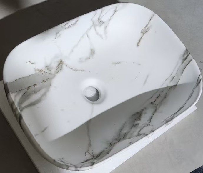 Раковина накладна MIXXUS PREMIUM DIVERSE-0114 MARBLE 455х325х135mm (MP6545) MP6545 фото