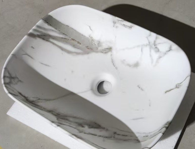 Раковина накладна MIXXUS PREMIUM DIVERSE-0114 MARBLE 455х325х135mm (MP6545) MP6545 фото