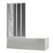 Шторки скляні на ванну складні Koer SR BS07-80x140-TR-01 прозоре скло Easy Clean 4мм, хром (KR5948) KR5948 фото 1
