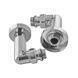 Комплект кранов для полотенцесушителя угловой Koer KR.SET.550 - M1/2''xM1/2'' запорный, хромированный (KR5840) KR5840 фото 5