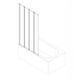 Шторки скляні на ванну складні Koer SR BS07-80x140-TR-01 прозоре скло Easy Clean 4мм, хром (KR5948) KR5948 фото 7