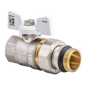 Кран з американкою 3/4" "антіпротечка"(Koer KR.227.W-Gi) білий (KR0192) KR0192 фото