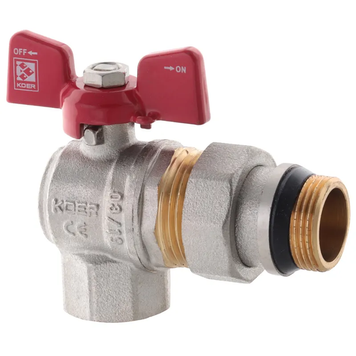Кран з американкою 3/4" "антіпротечка"(Koer KR.228-Gi) кутовий (KR0194) KR0194 фото
