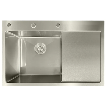 Мойка из нержавеющей стали MIXXUS MH7849L NANO-SILVER (3.0/0.8) цвет нержавейка (MI7048) MI7048 фото