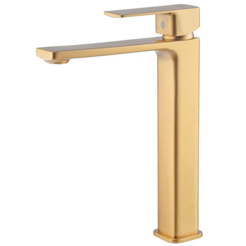 Змішувач для умивальника високий Haiba KUBUS 001 (HIGH) BRUSHED GOLD (HB9623) HB9623 фото