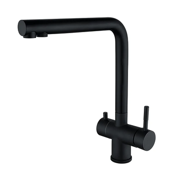 Смеситель для кухни с выходом для питьевой воды Zerix LUX-021 Black из нерж. стали SUS304 (ZX4870) ZX4870 фото