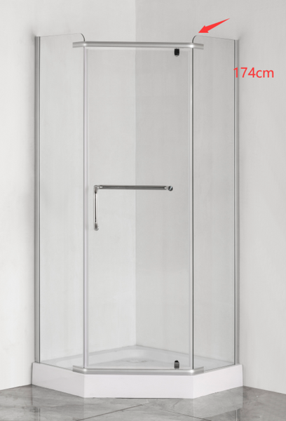 Душова кабіна з низьким піддоном Mixxus LINES SCT01-90x90x198-TR CHROME прозоре скло 6мм (MI6913) MI6913 фото