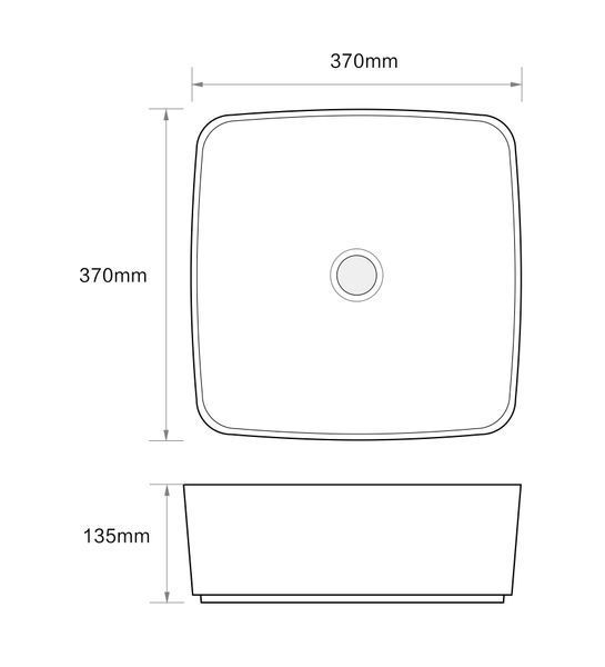 Раковина накладная Mixxus Premium DIVERSE-0104 MARBLE 370х370х135mm (MP6537) MP6537 фото