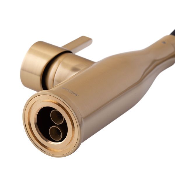 Змішувач для кухні Mixxus Premium Summer 017 BRUSHED GOLD REFL.BLACK (MI6964) MI6964 фото