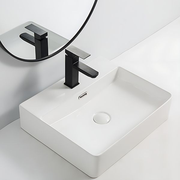 Раковина підвісна-накладна Mixxus Premium QUADRO-0203 500x420x130mm (отвір під змішувач, перелив) (MP6718) MP6718 фото