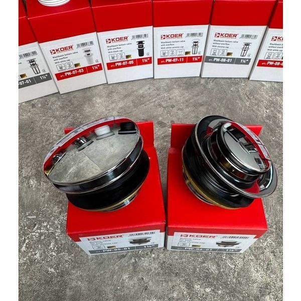 Донный клапан для ванны Koer PW-06-01 1 1/2'' автоматический СLICK-СLACK (Цвет хром) (KR5799) KR5799 фото