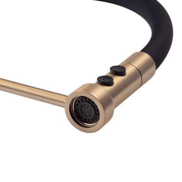 Змішувач для кухні Mixxus Premium Summer 017 BRUSHED GOLD REFL.BLACK (MI6964) MI6964 фото