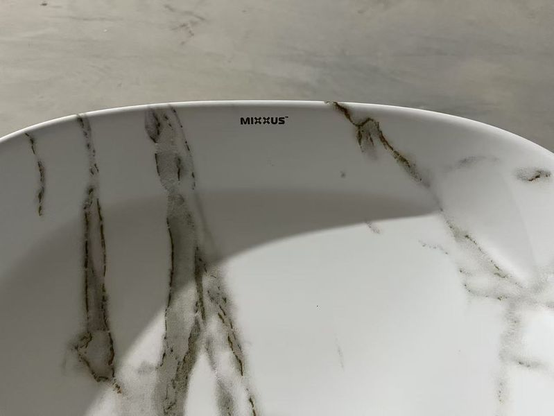 Раковина накладная Mixxus Premium DIVERSE-0104 MARBLE 370х370х135mm (MP6537) MP6537 фото