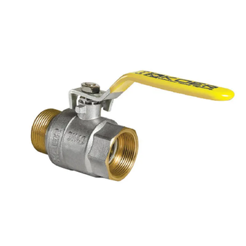 Кран кульовий KOER KR.215.G - 2" FM ГШВ YELLOW, ручка "важіль" жовта (KR2716) KR2716 фото