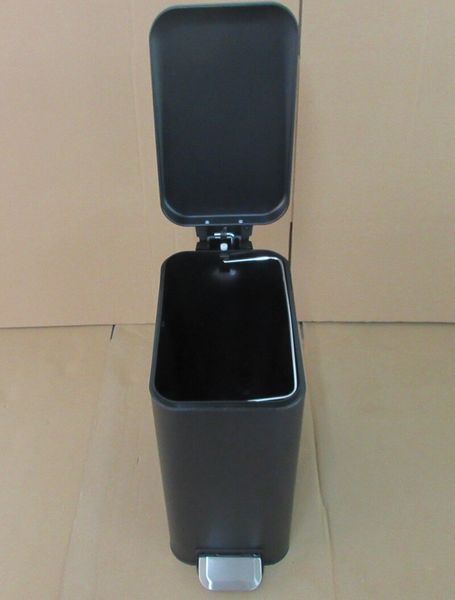 Мусорное ведро с плавным закрытием прямоугольное Mixxus Diverse-TC0312 Black 12л цвет черный (MI7091) MI7091 фото