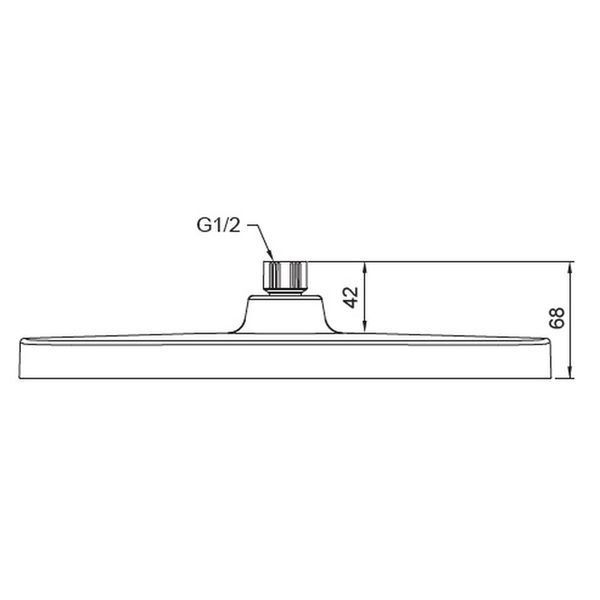 Лійка для душу стельова Koer KP-0402-03-OH 310x200мм (KR4988) KR4988 фото