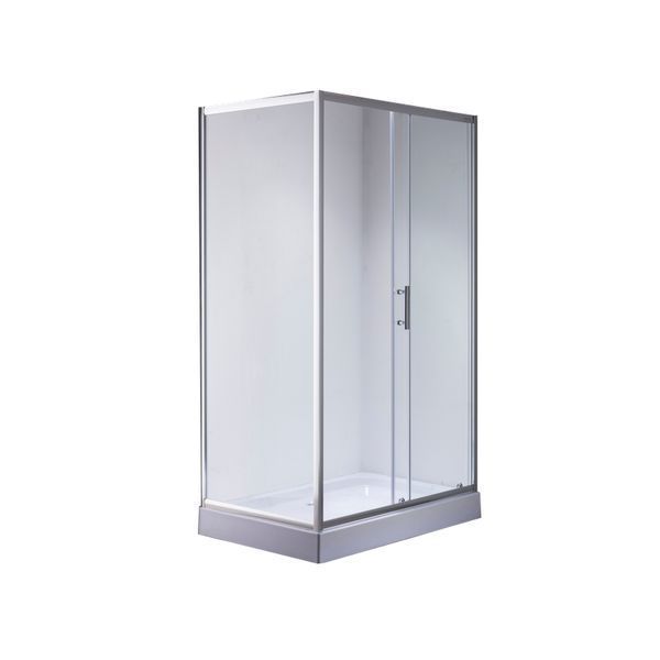 Душевая кабина с низким поддоном Mixxus HARD SCT01-100x90x198-TR CHROME прозрачное стекло 5мм (MI6909) MI6909 фото