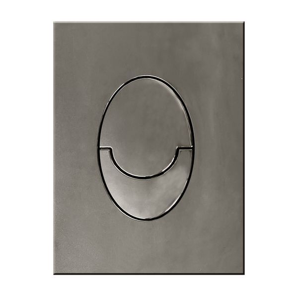 Панель смыва пластиковая Koer KT-0606-07 157x198x3mm, закругленная кнопка (цвет графит) (KR5712) KR5712 фото