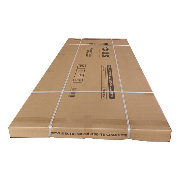 Душевая кабина с низким поддоном Mixxus Style SCT01-90x90x200-TR Graphite прозрачное стекло 6мм (MI8432) MI8432 фото