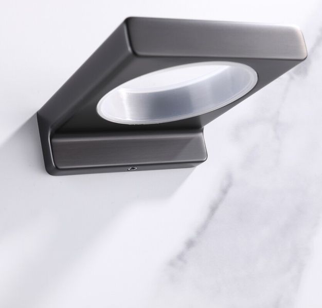 Стакан одинарный настенный Koer AS-0103-07 (стекло) цвет графит (KR6164) KR6164 фото