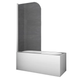 Шторки скляні на ванну Koer SR BS01-80x140-TR-01 прозоре скло 6мм, хром (KR5400) KR5400 фото 1