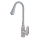 Смеситель для кухни PLAMIX CEZAR-011-B SET GRAPHITE REFL.GRAY с силиконовым изливом, с подводом (PM0720) PM0720 фото 1