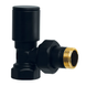 Кран для сушарки рушників кутовий Koer KR.531.Black - 1/2" (KR5103) KR5103 фото 1