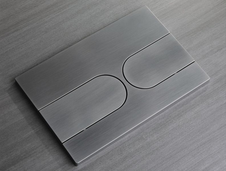 Панель змиву Koer KT-0604-07 240x160x10mm пластикова, кнопка закруглена (KR5325) KR5325 фото