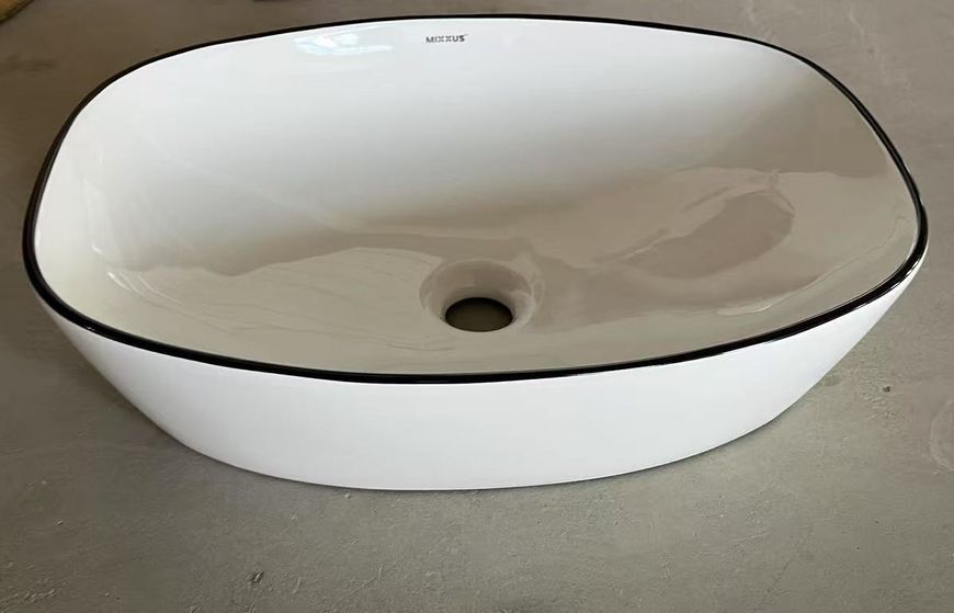 Раковина накладна Mixxus Premium DIVERSE-0109 EDGE BLACK 500х380х140mm (MP6549) MP6549 фото