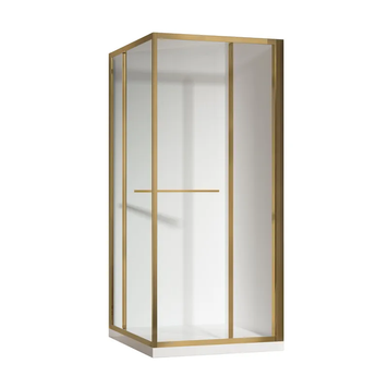 Душевая кабина без поддона Koer SR SC09-90x90x200-L-TR-12 прозрачное стекло Easy Clean 6мм Матовое золото (KR5684) KR5684 фото