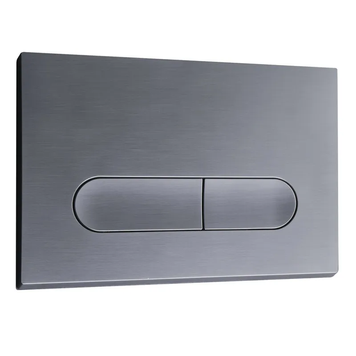 Панель смыва Koer KT-0608-07 240x160x10mm пластиковая, закругленная кнопка (цвет графит) (KR6128) KR6128 фото
